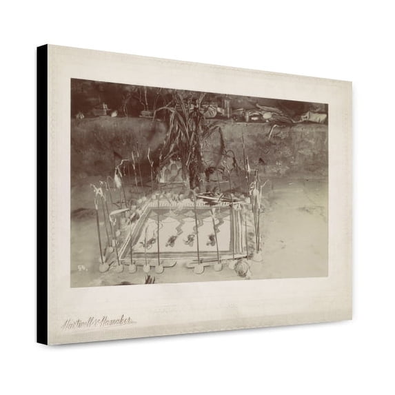 Canvas Print: Altar Sand Painting Inside Hopi Kiva, 1899