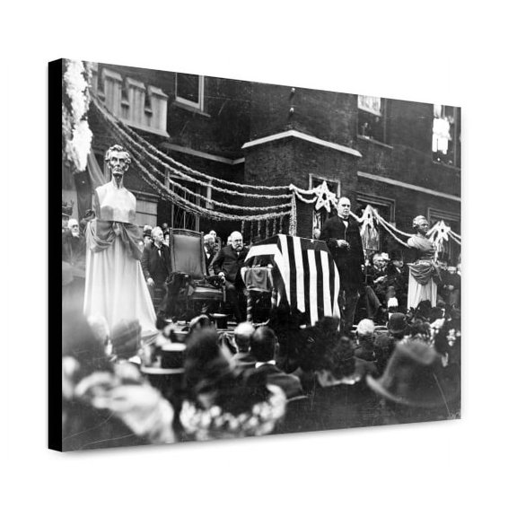 Canvas Print: Anniversary Of Lincoln Douglas Debate--Address Of President