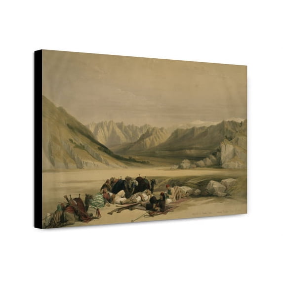 Canvas Print: Approach To Mount Sinai Wady Barah Feby 17th 1839