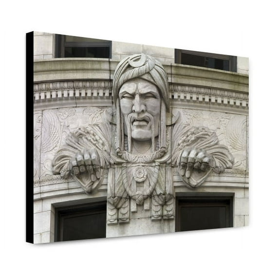 Canvas Print: Architectural Detail On Building In Downtown Providence, Rhode