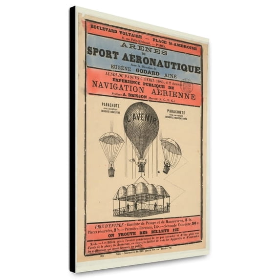 Canvas Print: Arenes Du Sport Aeronautique Sous La Direction De Eugene Godard
