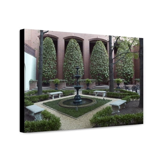 Canvas Print: Arthur And Janet Ross Garden, Blair House, Located Across From The