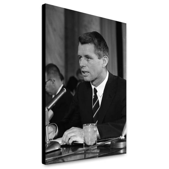 Canvas Print: Attorney General Robert Kennedy Testifying Before A Senate