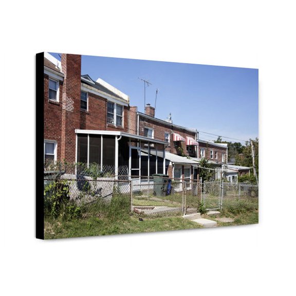 Canvas Print: Back Of Row Houses, View From Summit St., Near Intersection With M