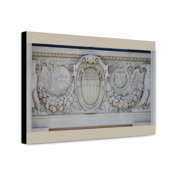 Canvas Print: Bas Relief At The Ed Edmondson Courthouse, Also Known As The U.S