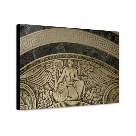 Canvas Print: Bas Relief Detail On Floor, Interior Of The National Archives