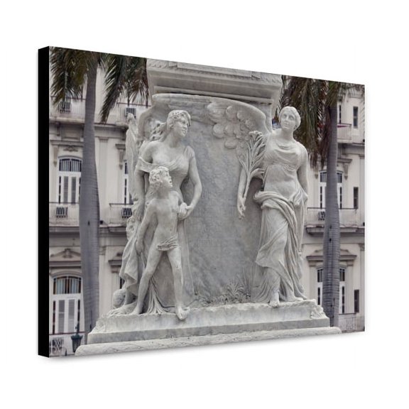 Canvas Print: Bas Relief Details Around The Statue Of Jose Marti Located In The