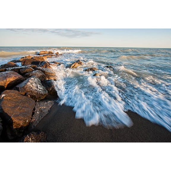 Canvas Print Beach Edge of The Sea Sea Stretched Canvas 10 x 14