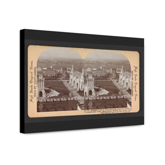 Canvas Print: Birdseye View Of Fair Grounds, Showing Palace Of Transportation