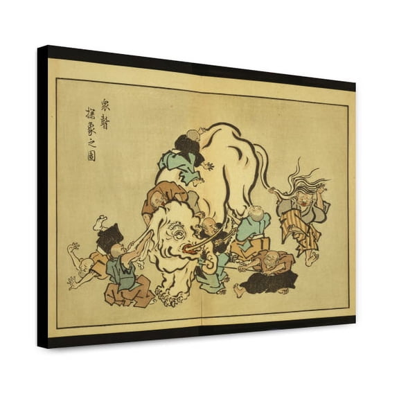 Canvas Print: Blind Monks Examining An Elephant, 1888