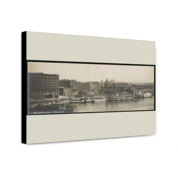 Canvas Print: Boat Landing, St. Paul, Minn., 1907
