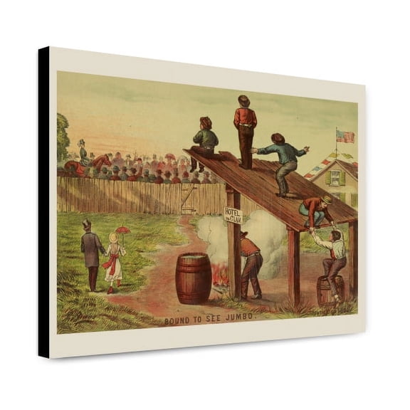 Canvas Print: Bound To See Jumbo, 1883