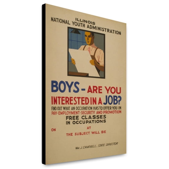 Canvas Print: Boys - Are You Interested In A Job? Find Out What An Occupation Has