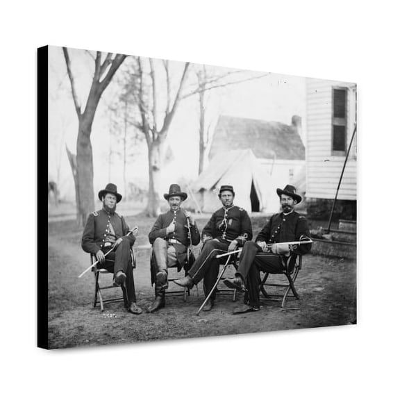 Canvas Print: Brandy Station, Va. Four Provost Marshals Of The 3d Army Corps, 1863