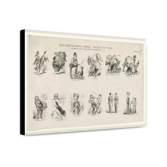 Canvas Print: Bufford's Comic Card Sheet No. 422