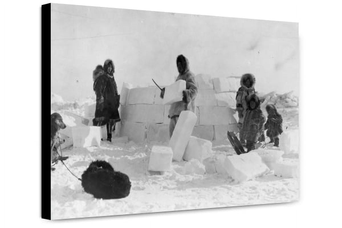 Canvas Print: Building An Eskimo Igloo, 1924 - Walmart.com