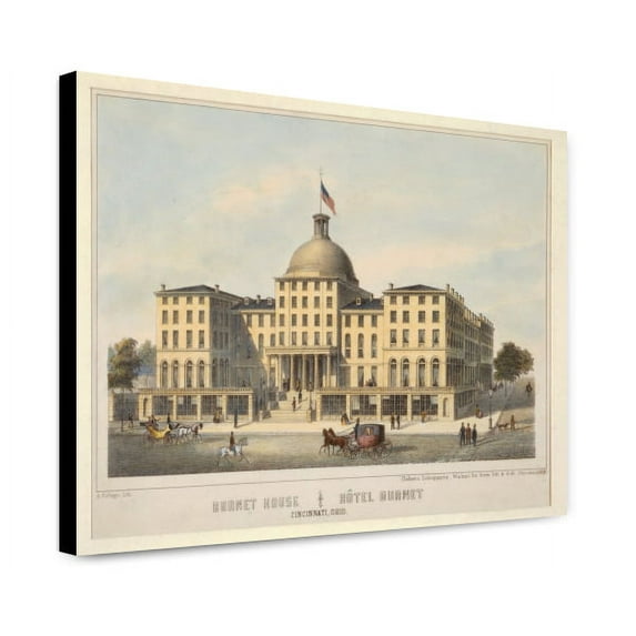 Canvas Print: Burnet House ; Hotel Burnet, Cincinnati, Ohio, circa 1850
