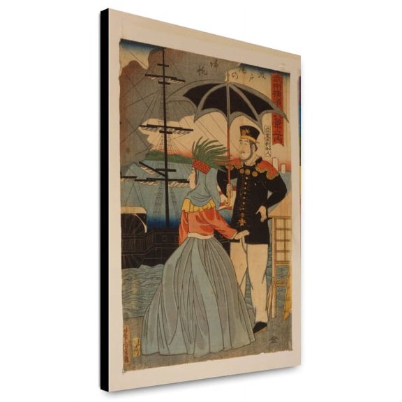 Canvas Print: Bushu Yokohama Hakkei No Uchi - Hatoba No Kihan, 1861