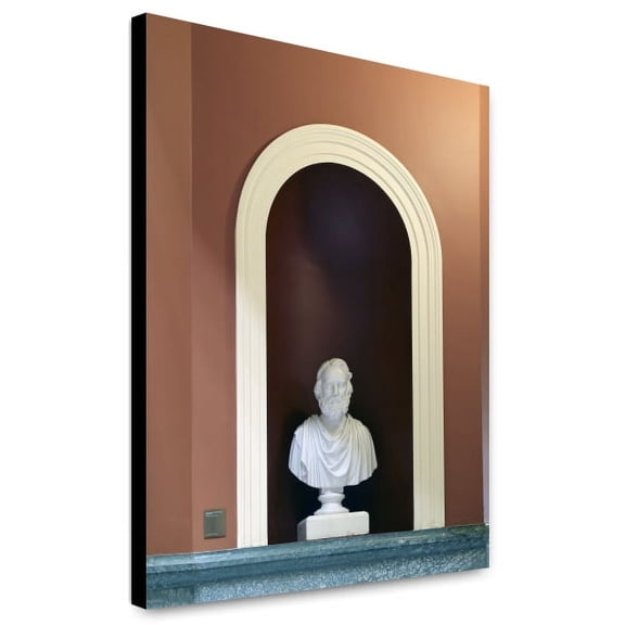 Canvas Print: Bust Of Henry Wadsworth Longfellow Located In Library Lobby
