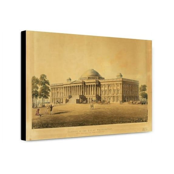 Canvas Print: Capitol Of The U.S. At Washington - From The Original Design Of The