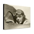 thumbnail image 1 of Canvas Print: Charles Lindbergh, Wearing Helmet With Goggles Up, In Open Cockpit, 1 of 3