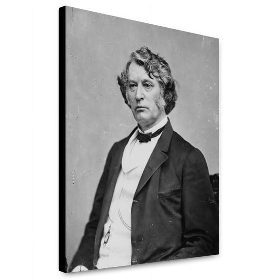 Canvas Print: Charles Sumner, Half-Length Portrait, Seated, Facing Slightly Left