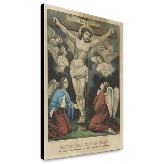 Canvas Print: Christ And The Angels Le Cristo A Los Angeles = Le Christ Aux