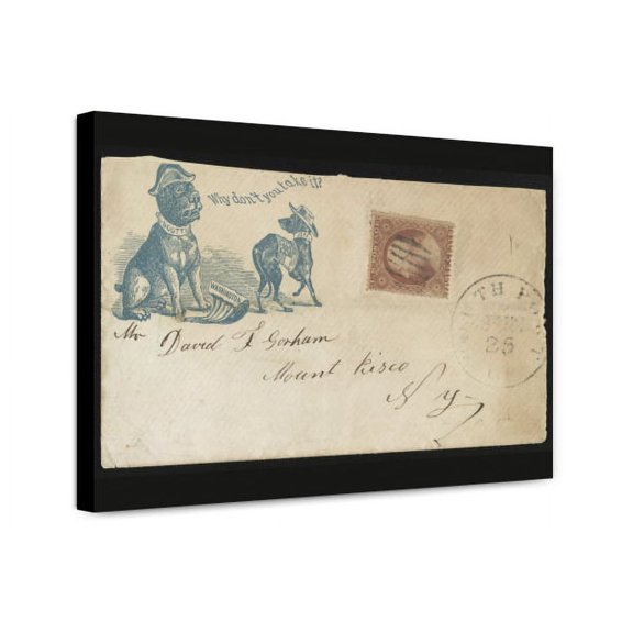 Canvas Print: Civil War Envelope Showing Caricatures Of Winfield Scott And