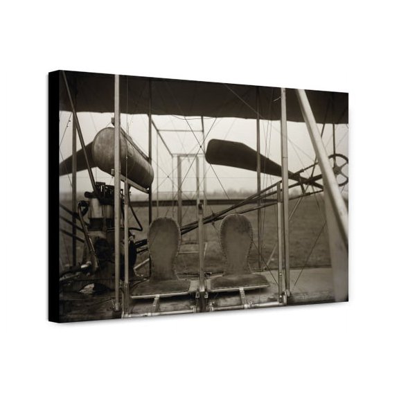 Canvas Print: Close-Up View Of Airplane, Including The Pilot And Passenger Seats