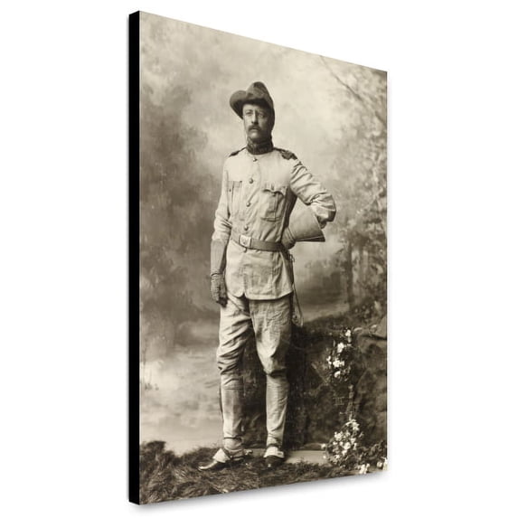 Canvas Print: Colonel Theodore Roosevelt, In Uniform, Full-Length Portrait