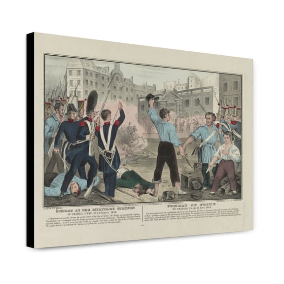 Canvas Print: Combat At The Military Station: Of Chateau D' Eau, 24th February