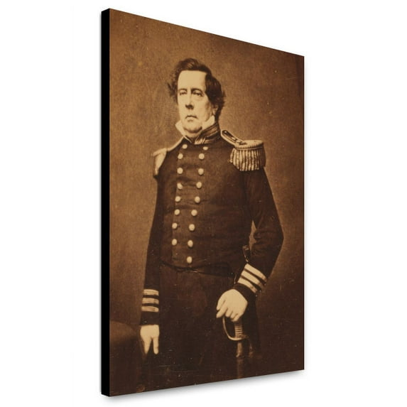 Canvas Print: Commodore Matthew C. Perry, Three-Quarter Length Portrait