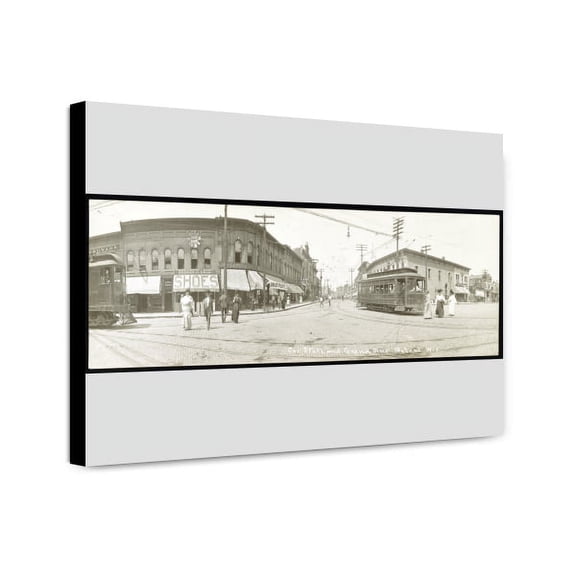Canvas Print: Corner State And Grand Ave., Beloit, Wis., 1908