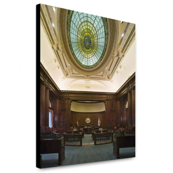 Canvas Print: Courtroom, Federal Building And U.S. Courthouse, Providence, Rhode
