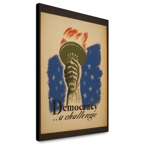 Canvas Print: Democracy. A Challenge, circa 1936