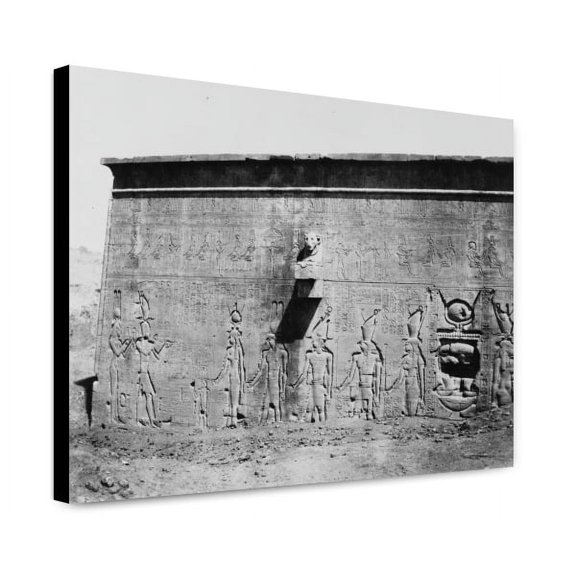 Canvas Print: Denderah (Tentyris) - Temple D'athor - Face Posterieure, 1851