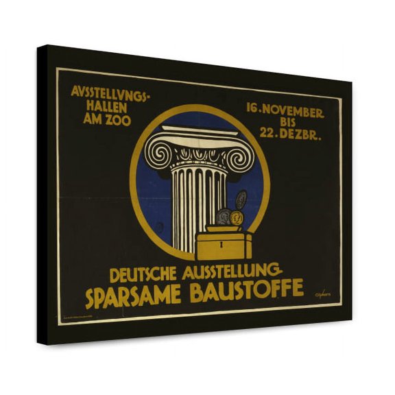 Canvas Print: Deutsche Ausstellung, Sparsame Baustoffe. Ausstellungshallen Am