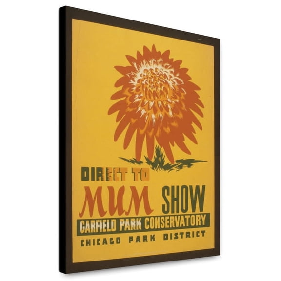 Canvas Print: Direct To Mum Show, Garfield Park Conservatory, circa 1936