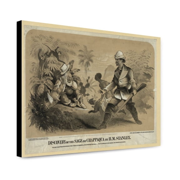 Canvas Print: Discovery Of The Sage Of Chappaqua By H.M. Stanely. The Sage