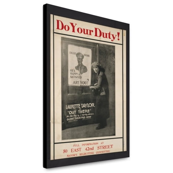 Canvas Print: Do Your Duty! Full Information At 50 East 42nd Street, Mayor's