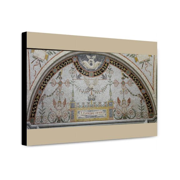 Canvas Print: East Corridor, First Floor. Mosaic In Domed Lobby At Head Of