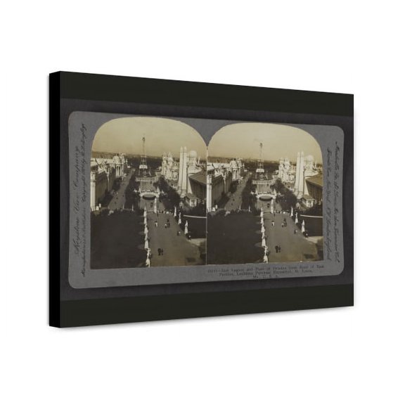 Canvas Print: East Lagoon And Plaza Of Orleans From Roof Of East Pavillion