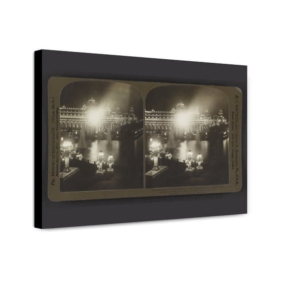 Canvas Print: Electricity And Varied Industries Buildings As Seen From Festival