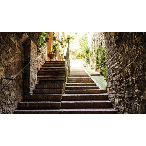 Canvas Print Emergence Level Away Staircase Stone Stairs Stretched Canvas 10 x 14