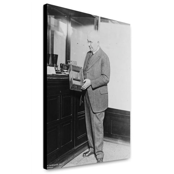 Canvas Print: Emile Berliner, Full-Length Portrait, Standing, Facing Left, circa