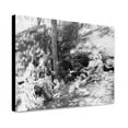thumbnail image 1 of Canvas Print: Ernest Thompson Seton, With Three Blackfeet Indians, Demonstrating, 1 of 3