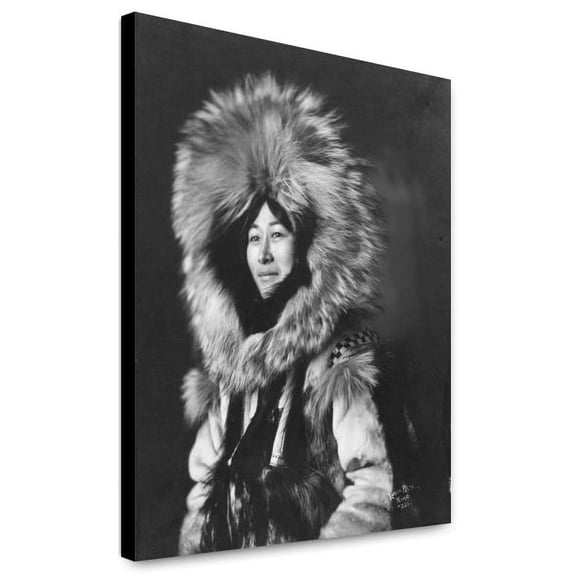 Canvas Print: Eskimo Woman Posing, circa 1915