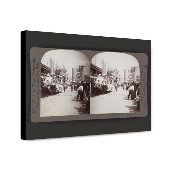 Canvas Print: Esquimaux Float In Parade On The Pike, World's Fair, St. Louis