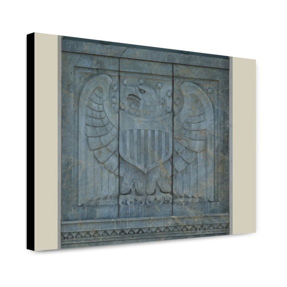 Canvas Print: Exterior Eagle Detail Of Federal Building And U.S. Courthouse