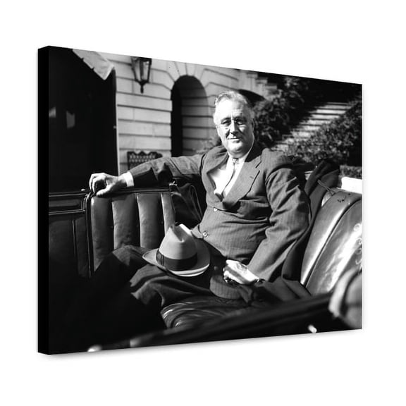 Canvas Print: Fdr Franklin Delano Roosevelt Indiana Car, 1936